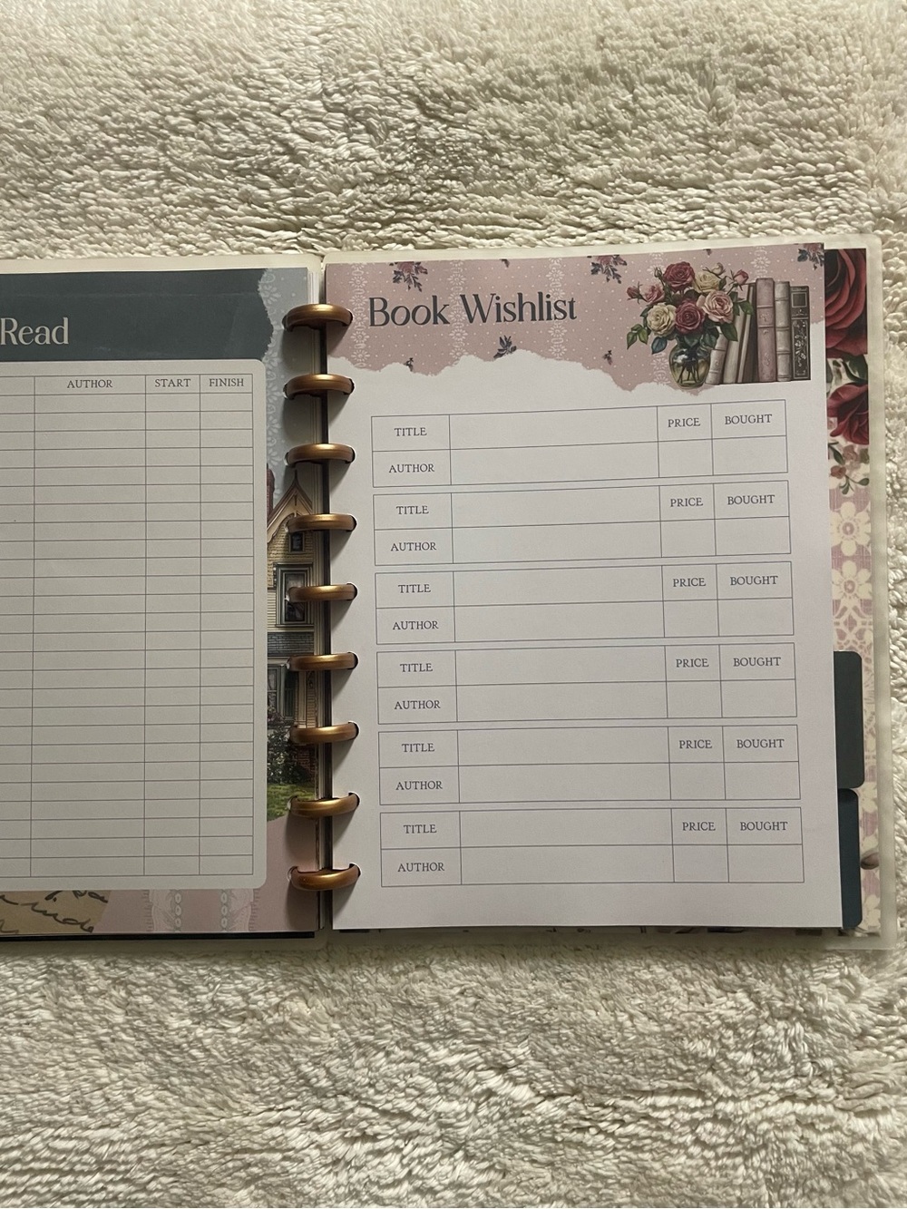 Rongrong All Booked Up A Book Lover's Journal III Discbound Reading Tracker New - Picture 6 of 9